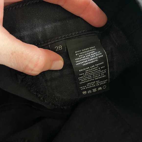 J Brand Leenah High Rise Skinny Ankle Jeans Size 28 Caiman Python Print Black - Picture 15 of 16